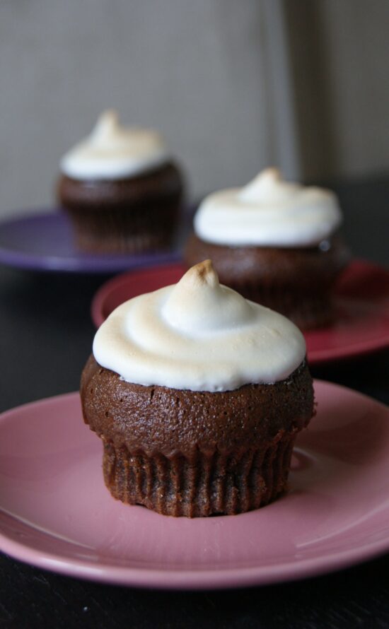 Cupcakes Chocolat-Caramel en habit de Neige