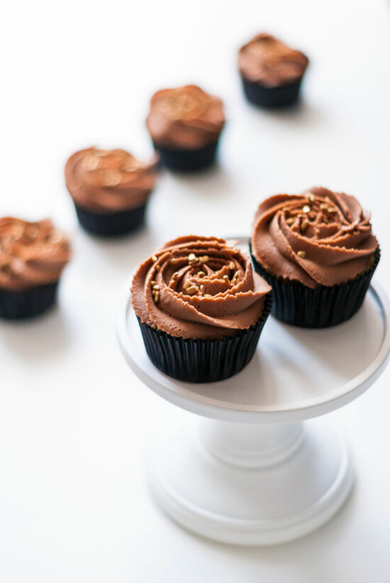 Cupcakes chocolat au lait & vanille