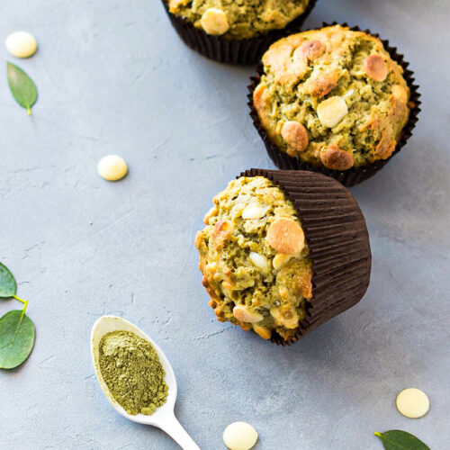 Muffins thé matcha - Lilie Bakery