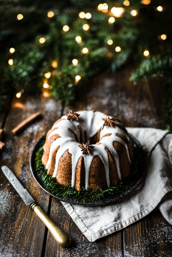 Bundt cake pain d'épices glaçage au miel