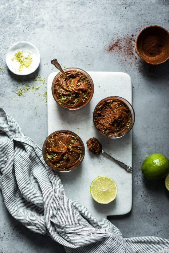 Mousse chocolat glacée au citron vert