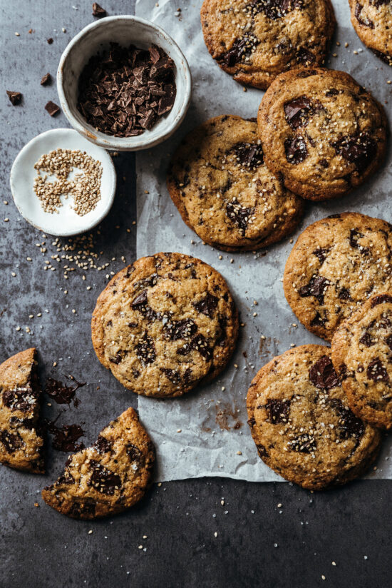 Cookies sésame et pépites de chocolat