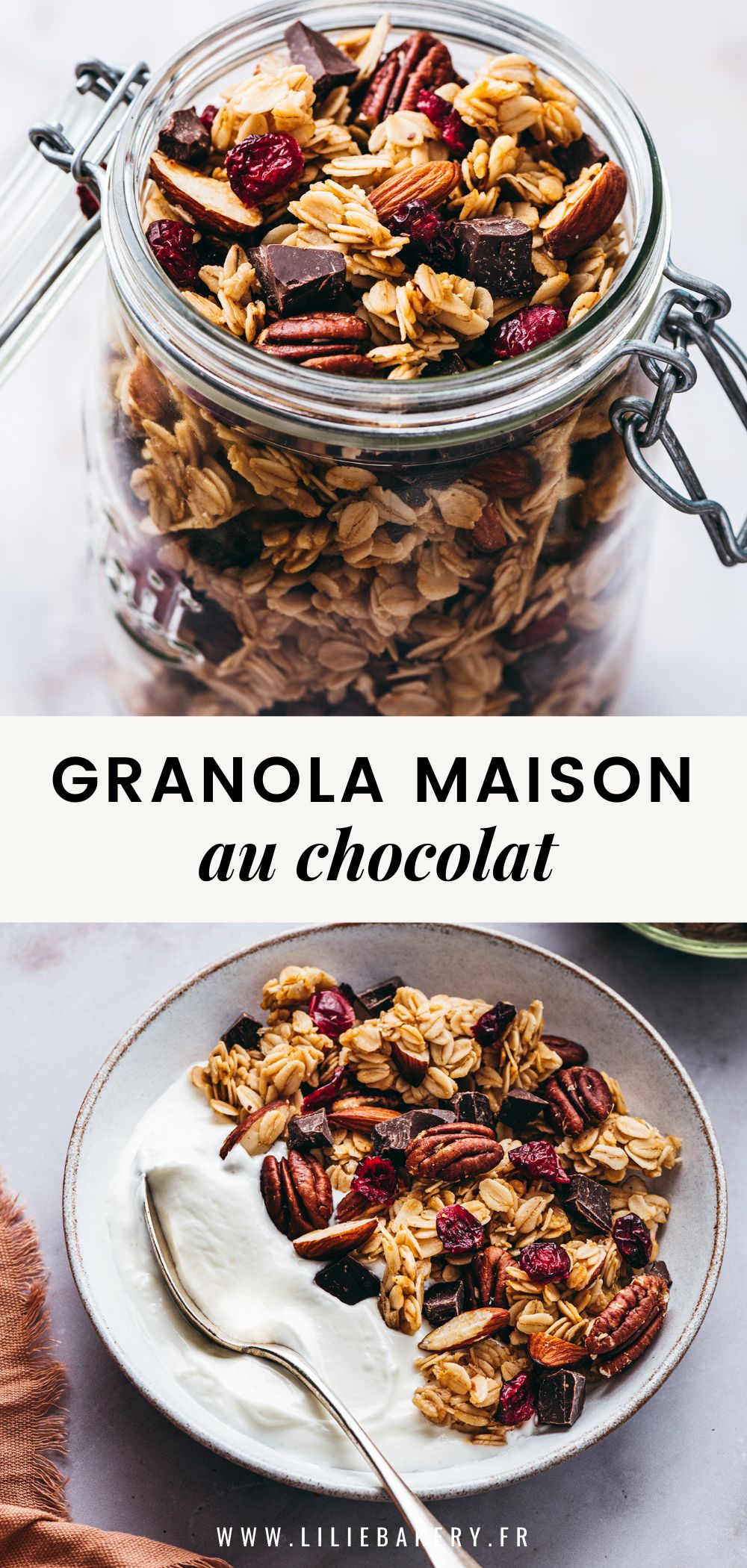 Granola Maison Chocolat Amandes P can Lilie Bakery Granola Maison Chocolat Amandes P can Lilie Bakery