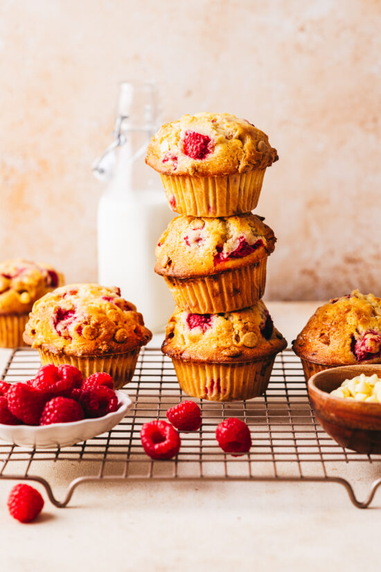 Muffins framboise chocolat blanc