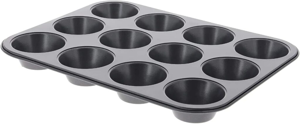 Plaque de 12 muffins en acier antiadhésif