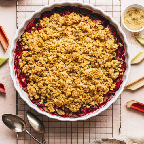 Recette crumble rhubarbe - Lilie Bakery