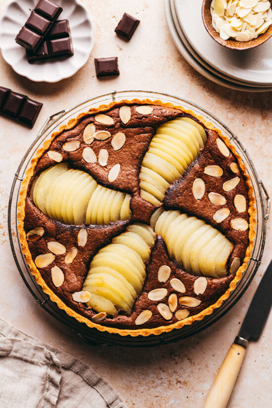 Tarte Poire Chocolat Amande