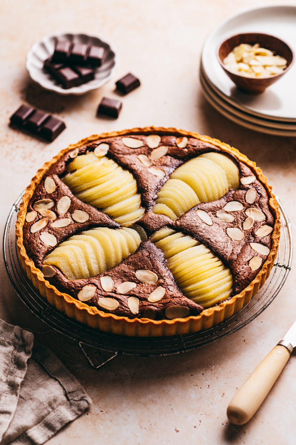 Tarte poire chocolat - Lilie Bakery
