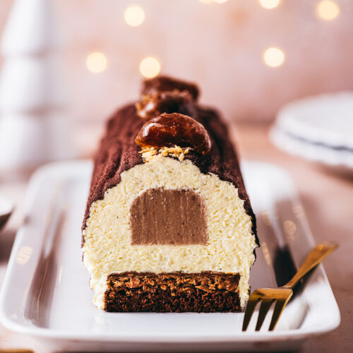 Recette bûche crème marrons - Lilie Bakery