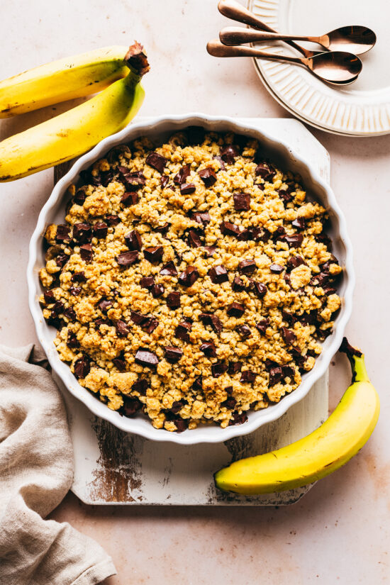 Crumble banane chocolat - Lilie Bakery