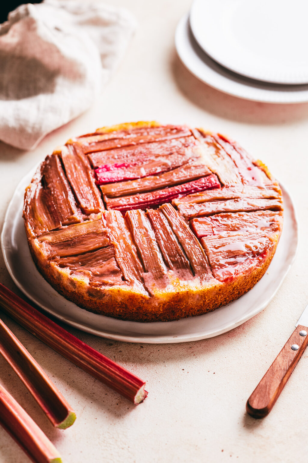 Gâteau rhubarbe - Lilie Bakery