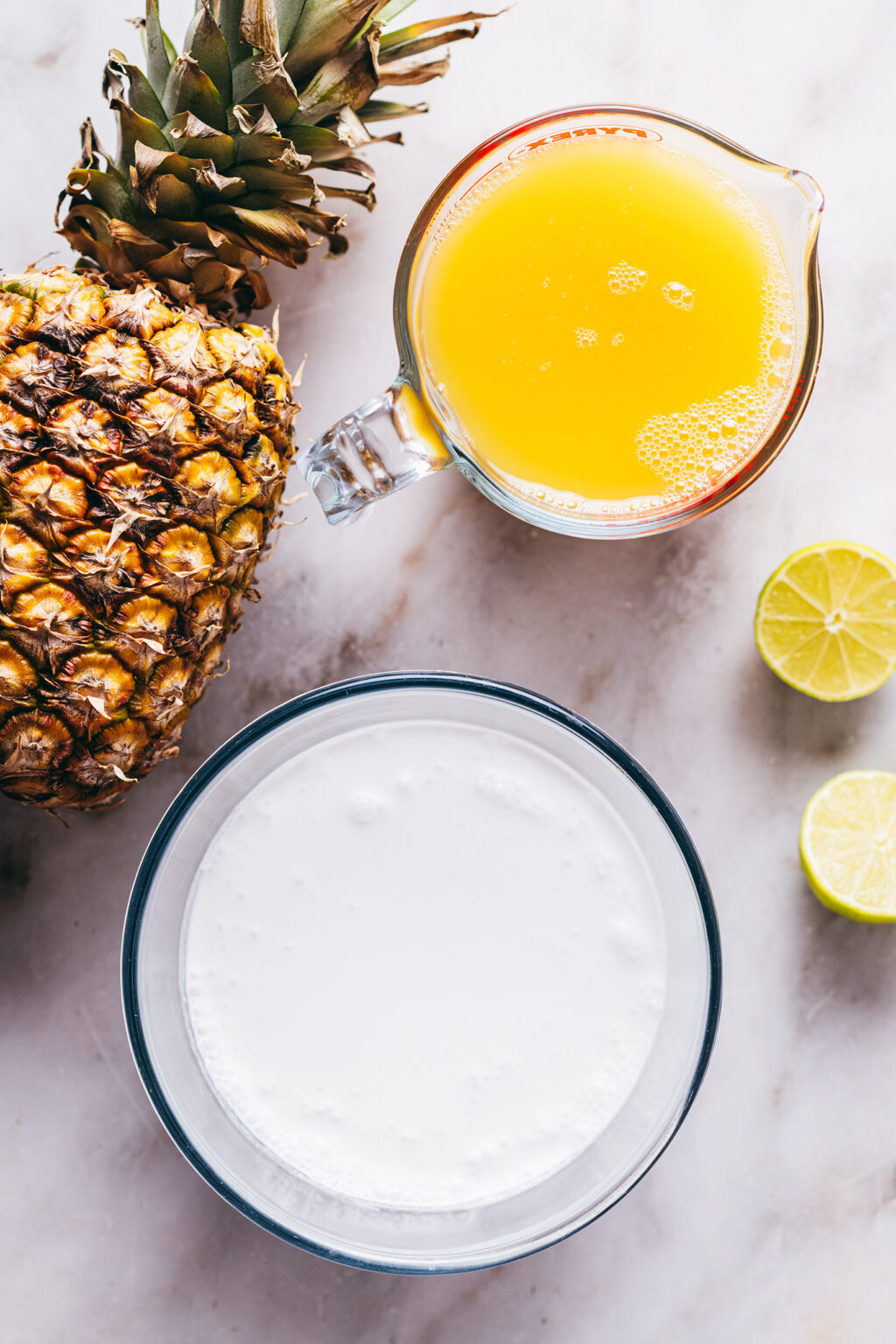 Ingrédients pina colada sans alcool - Lilie Bakery